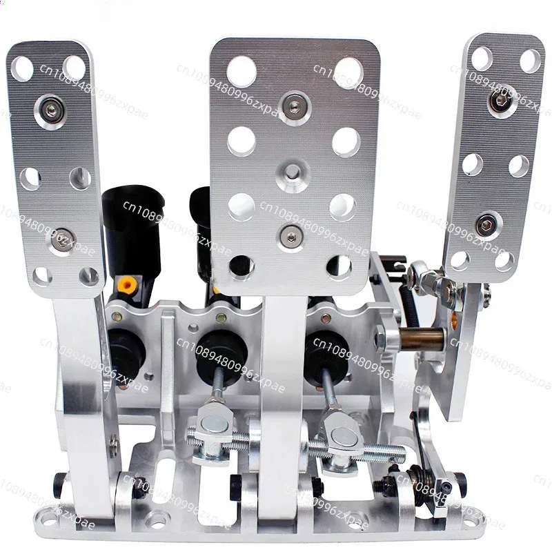 CNC New Racing Master Cylinder Pump Hydraulic Clutch Offset 3 Pedal Floor Mount Aluminum Brake Pedal Box Kit