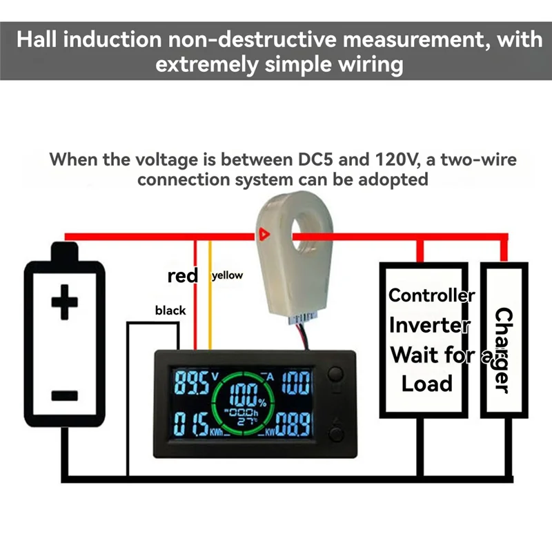 A79i tela colorida bluetooth hall coulomb medidor de energia da bateria de lítio display carro elétrico rv tensão corrente 400a