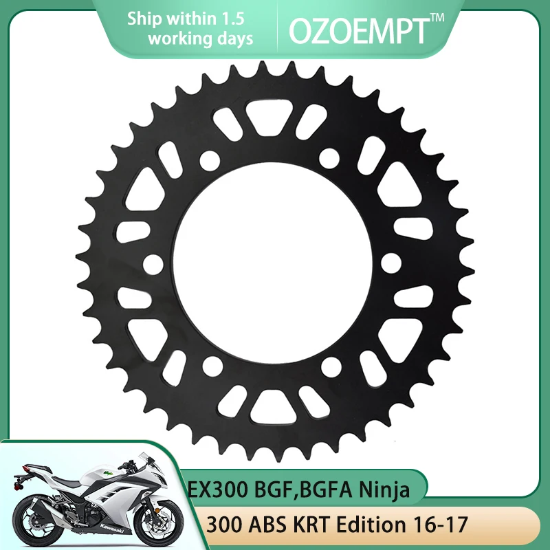 

OZOEMPT 520-42T Motorcycle Rear Sprocket Apply to EX300 BGF,BGFA Ninja 300 ABS KRT Edition ER500 A1,A2,A3,A4,C1,C2,C3,C4 (ER-5)