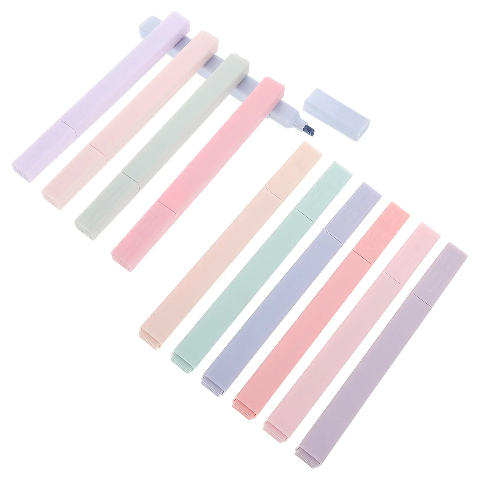 12Pcs Highlighter Pens Fluorescent Bright Colors Chisel Tip Design No Bleed Smooth Application Large Ink Reservoir for Study