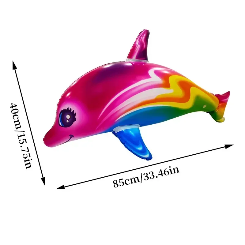 Giocattolo gonfiabile per feste in piscina per bambini, squalo delfino gonfiabile, delfino colorato, galleggiante, sport da spiaggia, regalo per bambini