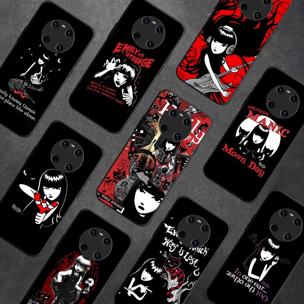 E-Emily The Strange Phone Case For Huawei Y9 6 7 5 Prime Enjoy 7s 7 8 plus 7a 9e 9plus 8E Lite Psmart Shell