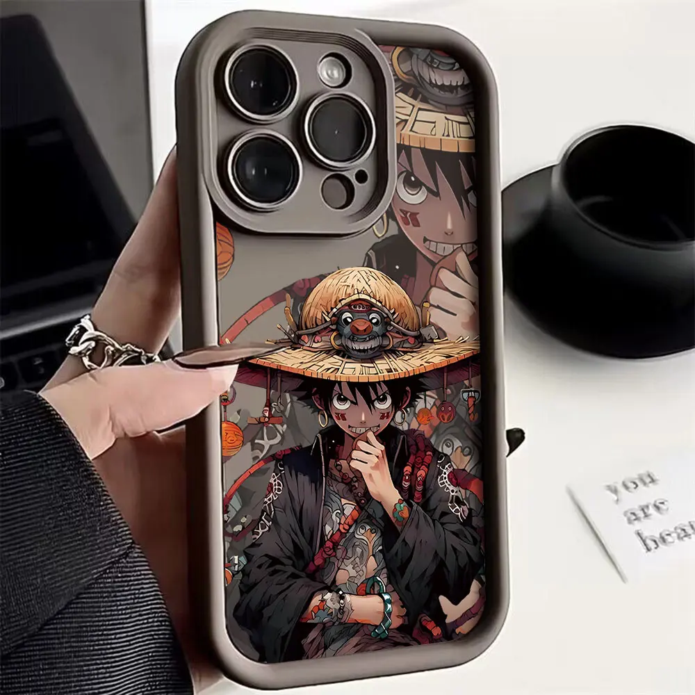 Anime One Pieces Luffys Phone Case for Samsung S25 S24 S23 S22 S21 S20 Note 20 FE Plus Ultra 5G Soft Silicone TPU Cover