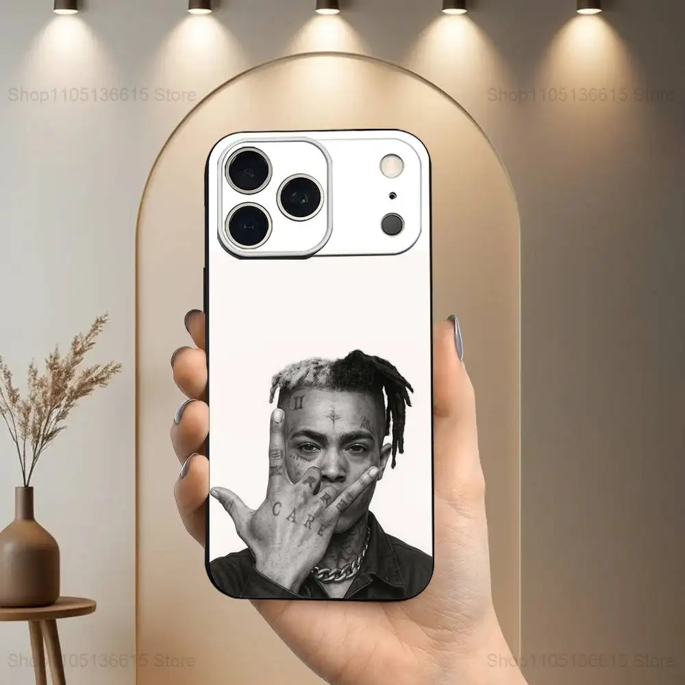 Крутой чехол Rapper X-XXXTENTACION для iPhone 17,16,15,14,13,12,11 Air,Plus,Pro Max,XS,XR,SE,Mini,8,7,мягкий силиконовый черный чехол