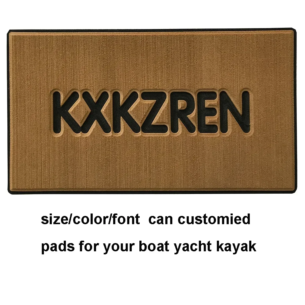 KXKZREN Personalized Boat Floor Wall Name Plate Sign Self-Adhesive Custom EVA Foam Nameplate Mat Pattern Text Fonts DIY Carpets