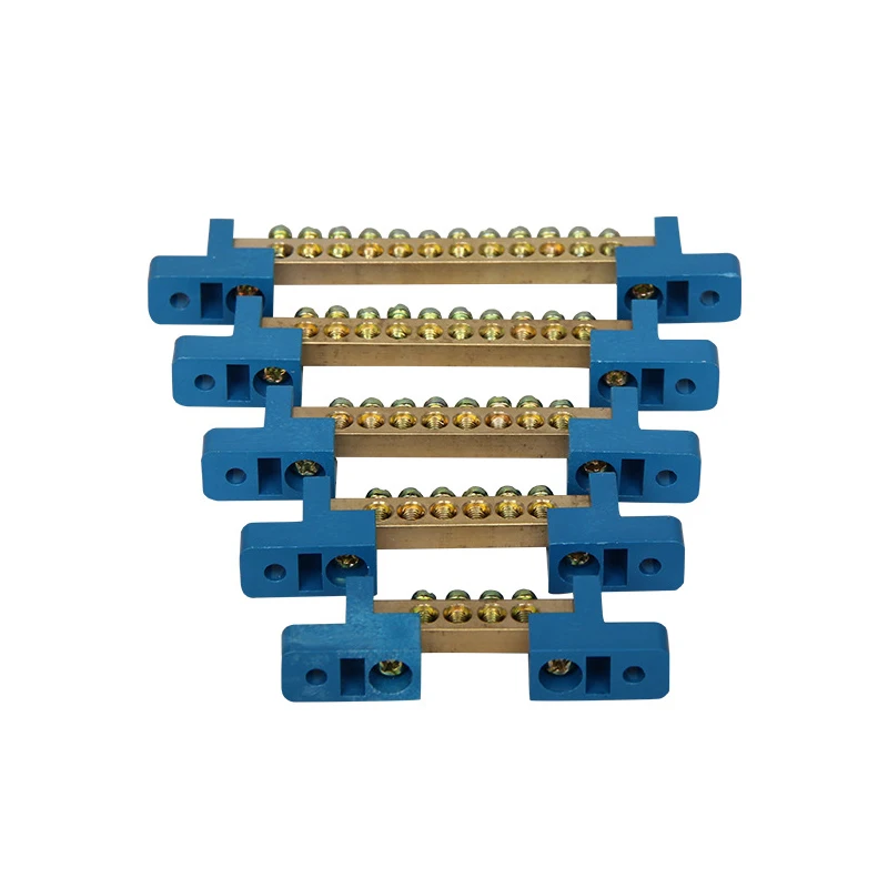 1Pcs 6*9 4/6/8/10/12 Gat Nul Grond Rij Koperen Bar Aansluiting bedrading Terminal Van Verdeelkast