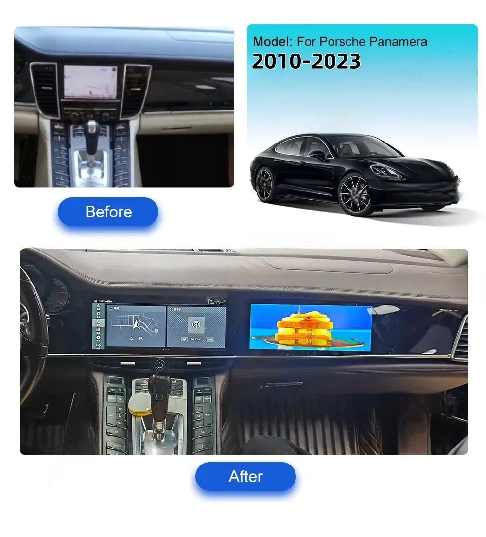 Picture 3: LHD RHD Android Multimedia Player For Porsche Panamera 971 2010-2023 Wireless CarPlay WIFI Navigation Head unit Bluetooth