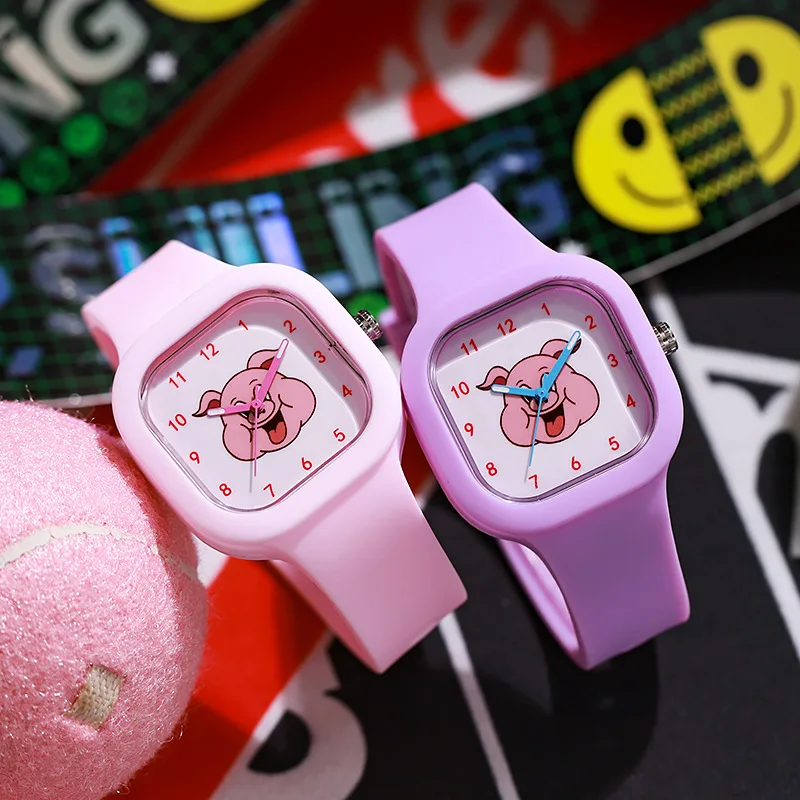 

New Zhou Shi Shi Ying Watch Pinkpig Watch except Three Harm Middle School Students Online Hongxuan Children's Watch Fem