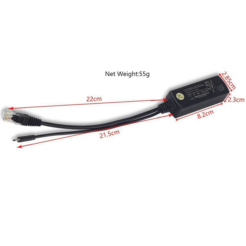 4X POE modul catu daya pemisah standar terisolasi 48V ke 5V2.4A pemisah antarmuka USB