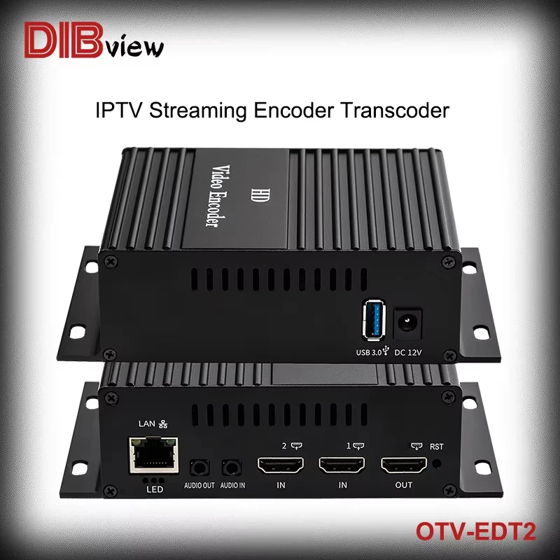 Dibview OTV-EDT2 DTV IPTV ProVideo SRT RTMP HLS Streaming Media Encoder 4K Decoder IP Transcoder for Youtube Facebook