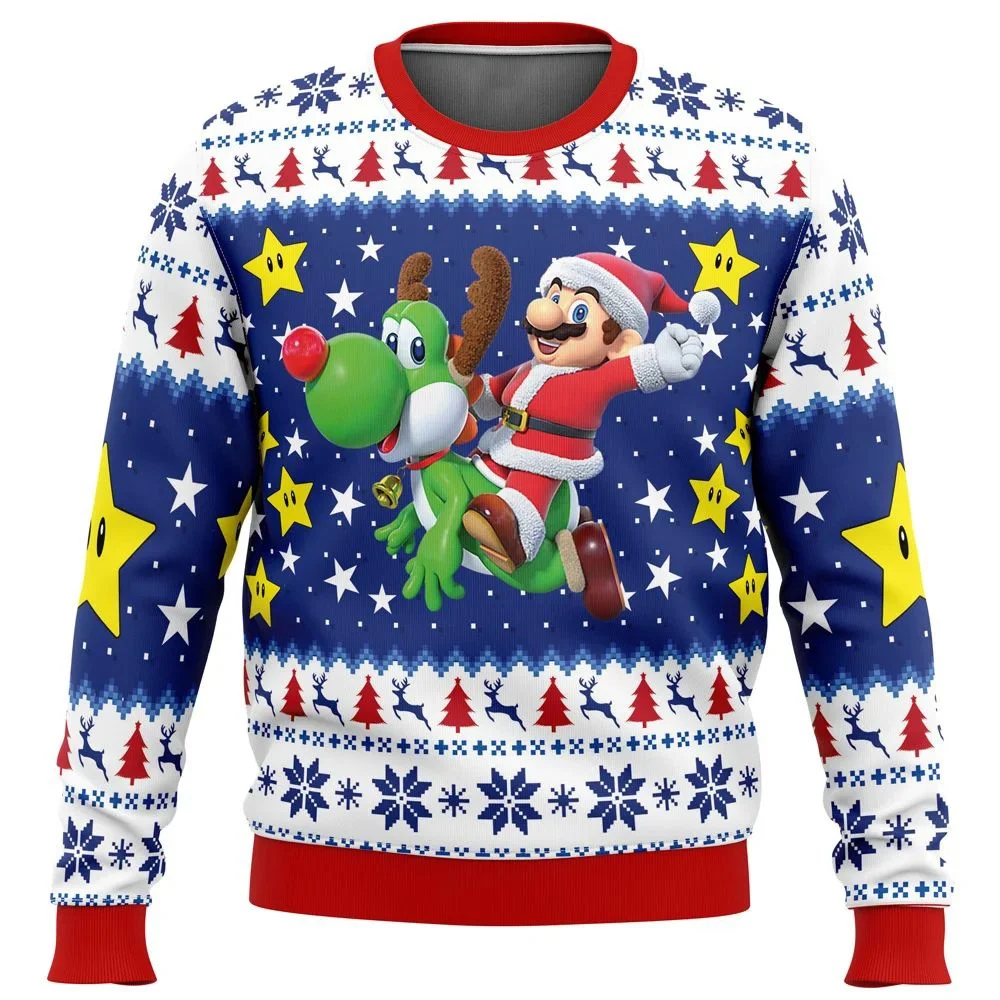 Christmas Sweater Gift Santa Claus Pullover For Men 3D Sweatshirt Top Selling Autumn and Winter Clothing Kart Ugly 2024 New Year