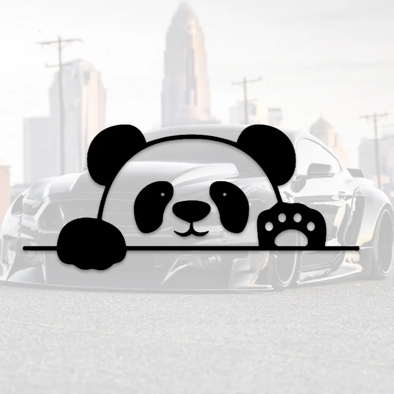 Adorable Panda Waterproof Vinyl Decal Stickers Cute Animal Sticker For Car Bumper Window Motorcycle Laptop Decor Accessories