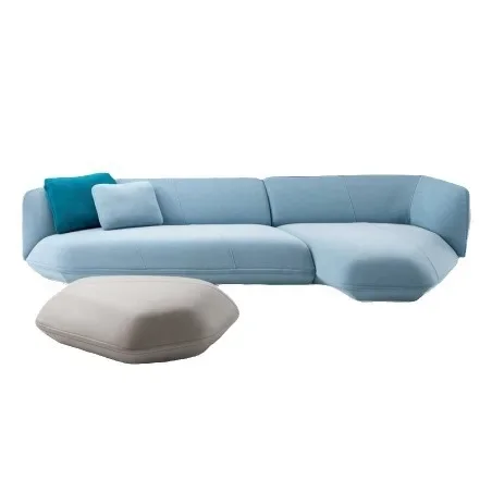 

Multi-person sofa Italian light luxury designer villa sofa Macaron fabric corner sofa
