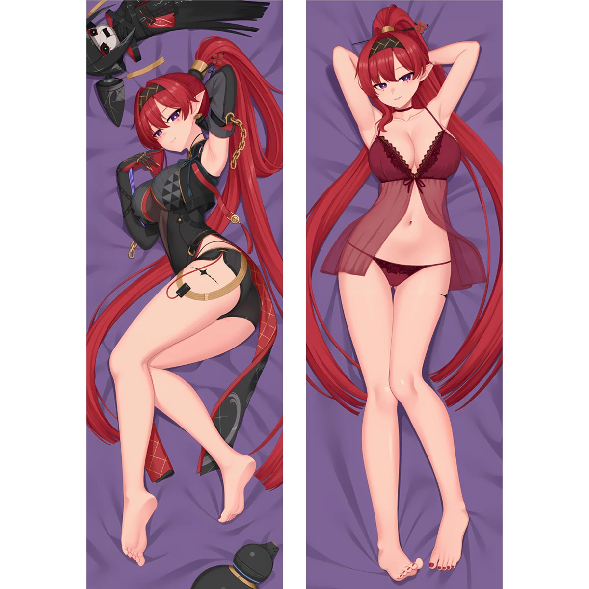 

Anime Girl Yinlin Waifu Dakimakura Wuthering Waves Pillowcase Red Hair Cospaly Characters Long Life Size Body Pillow Cover