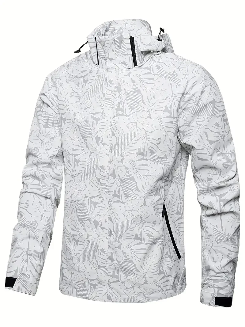 Man 2024 New Spring Autumn Leisure And Comfortable Outdoor Zipper Windbreaker Fashion Printed Windproof Jacket