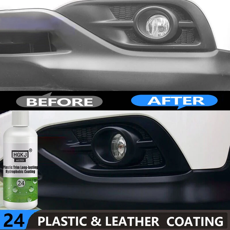 Car Plastic Restorer Polish Leather Cleaner Spray Back To Shine Gloss Hgkj 24 Interior Plastic Renovator Car Accessories