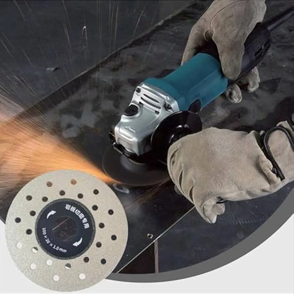 ABJY 8 pièces lame de coupe élargie poreuse, disques Para Cortar, disque indestructible pour meuleuse d'angle, disque de meule de coupe