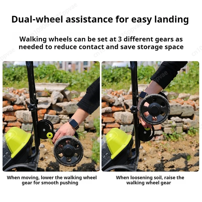 Brushless Micro Cultivator Electric Tiller With Rechargeable Lithium Battery For Garden Soil Cultivation And Furrowing Work