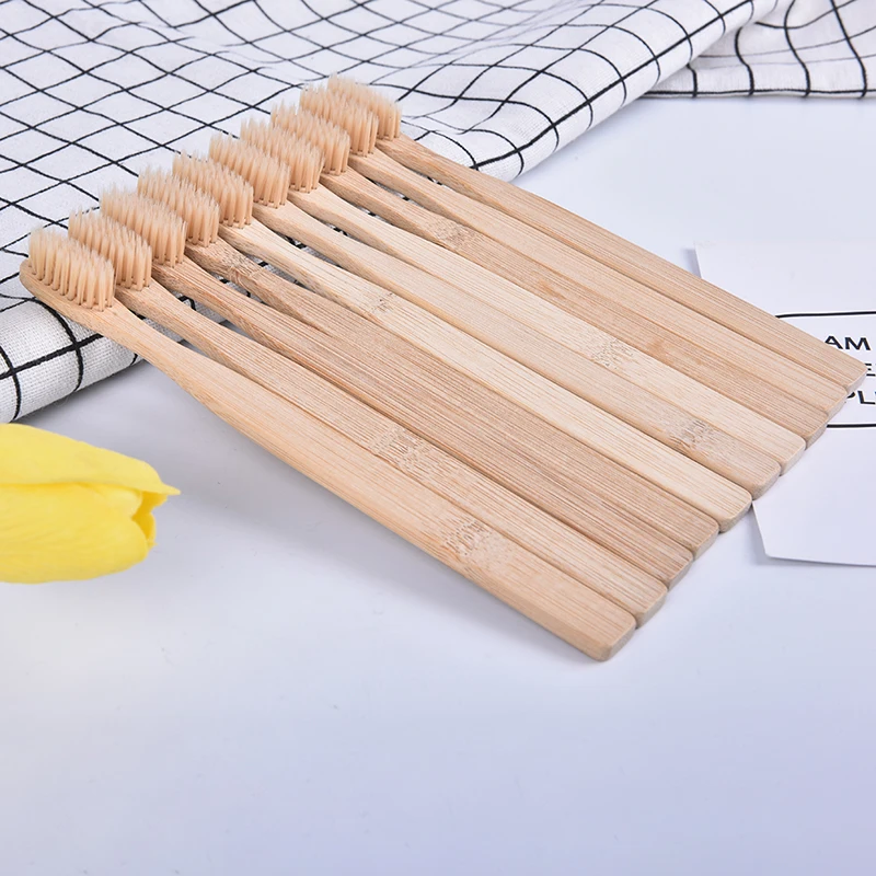 10pcs/oral Health Low Carbon Environmental Protection Bamboo Charcoal Toothbrush▪