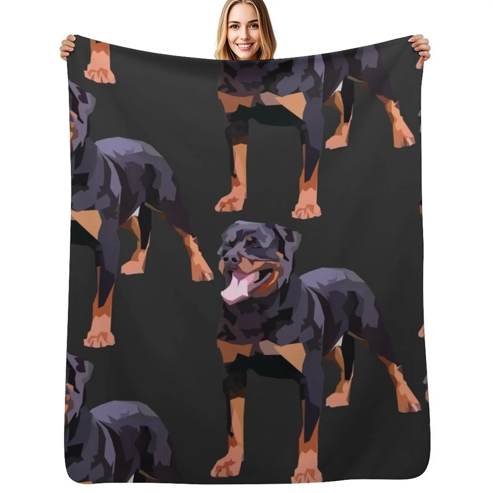 

Rottweiler Throw Blanket Summer Beddings Nap for winter Blankets For Sofas Blankets