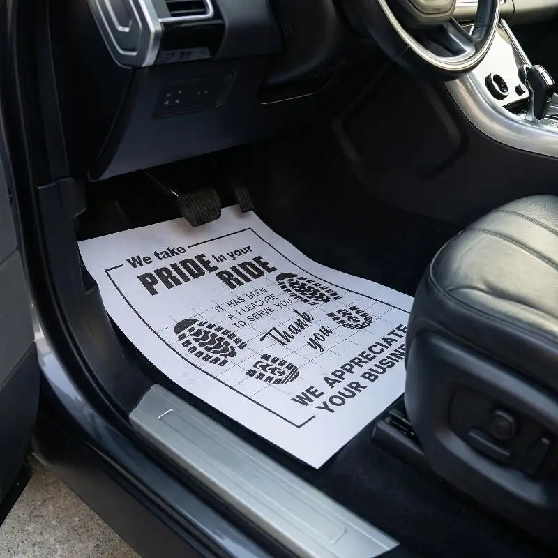 ✰✪Waterproof Disposable Car Floor Mats Anti Slip Paper Protection Pads for Car Service Detailing Shops