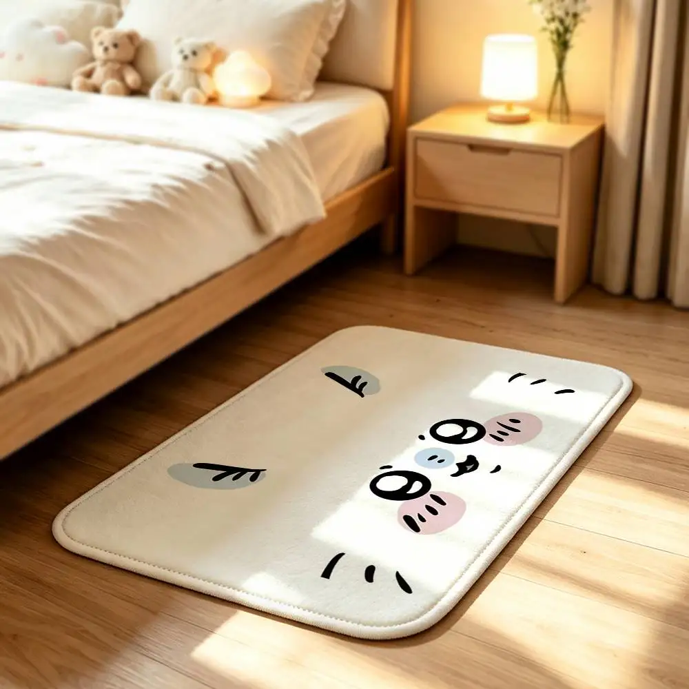 Fluffy M-Momongas  Flying Squirrel Short Plush Rug Carpet mat Machine Washable Soft Comfortable Anti‑Slip Floor Mat Home Decor