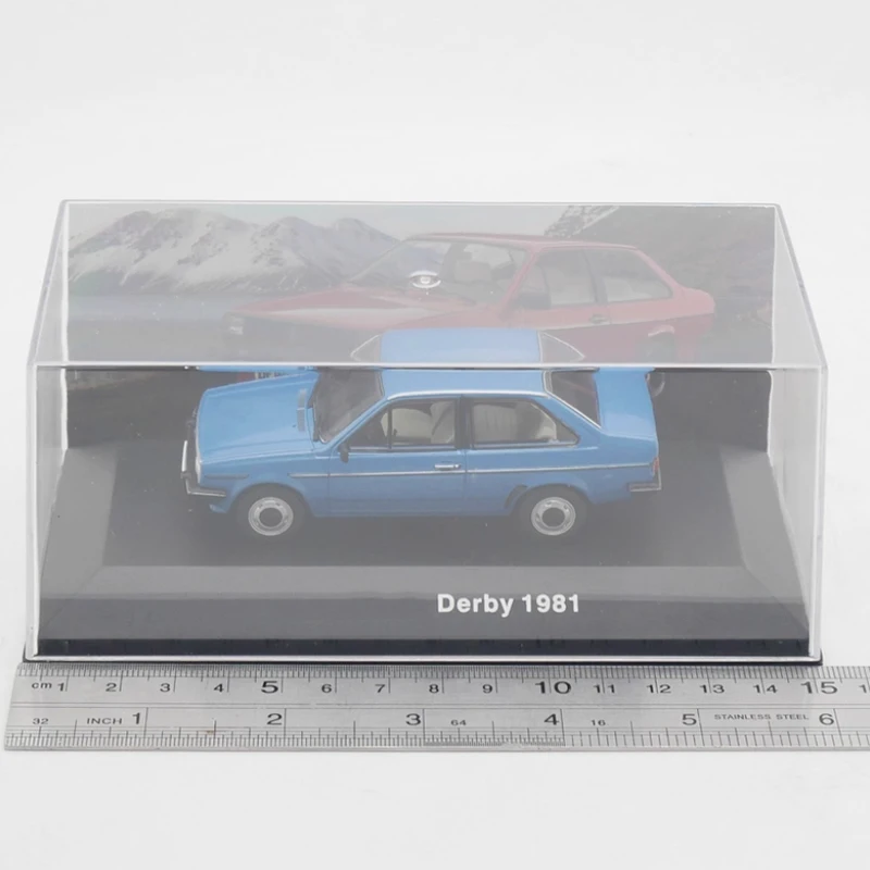 IXO Diecast 1:43 Schaal Derby 1981, Auto Legering Simulatiemodel Volwassen Jongen Klassieke Collectie Decoratie Cadeau Display