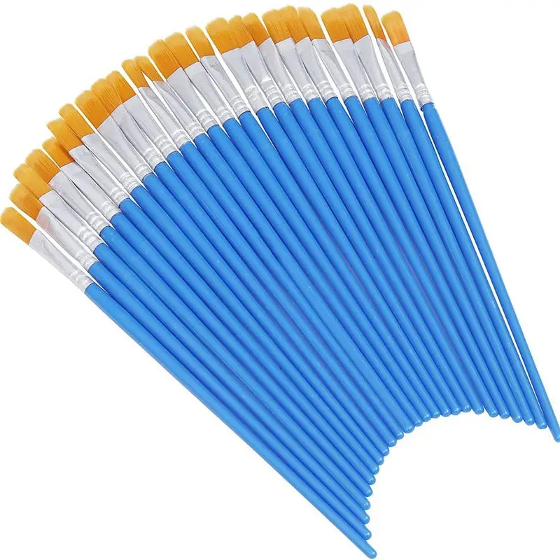 Ingenious-Paint Brush 600Pcs Watercolor Small Paint Brushes Nylon Hair Artist Brushes For Oil Watercolor Body Face Nail Craft Ar