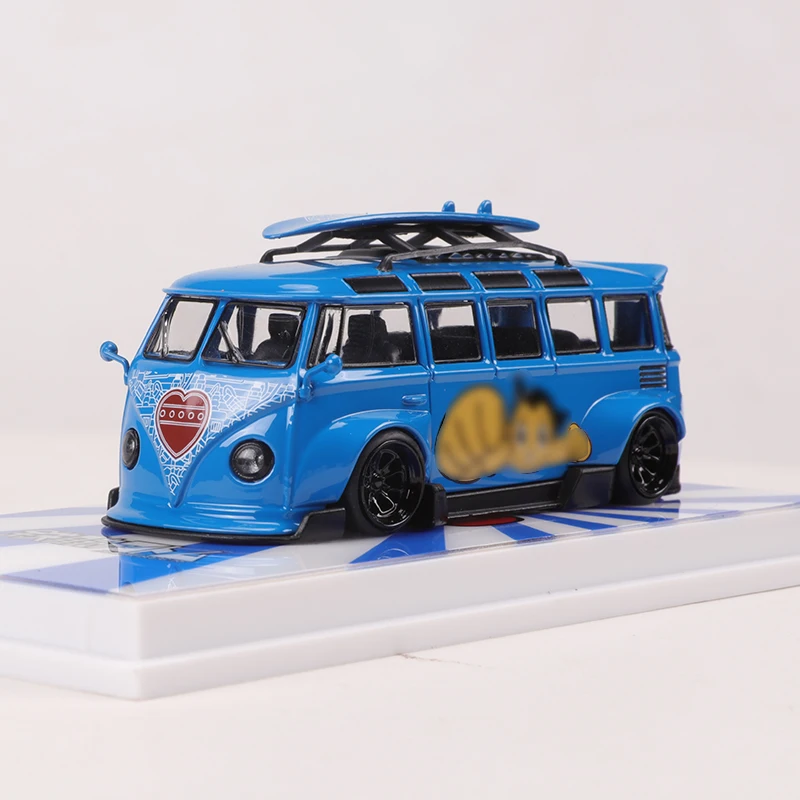 Flame 1:64 Kombi LBWK T1 BUS Painting Diecast Alloy Model Car