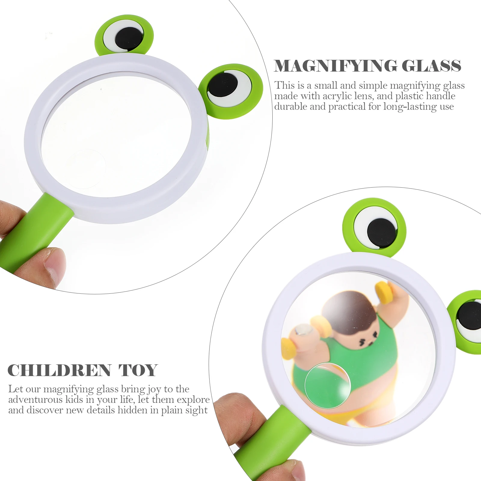 

Portable H Magnifying Glass Lens Cartoon Animal H held Magnifier Design Acrylic Durable For Students Observation