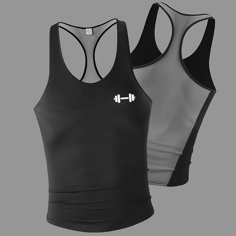 Summer fitness vest top basketball running training thin quick dry color combination I-vest sportswear