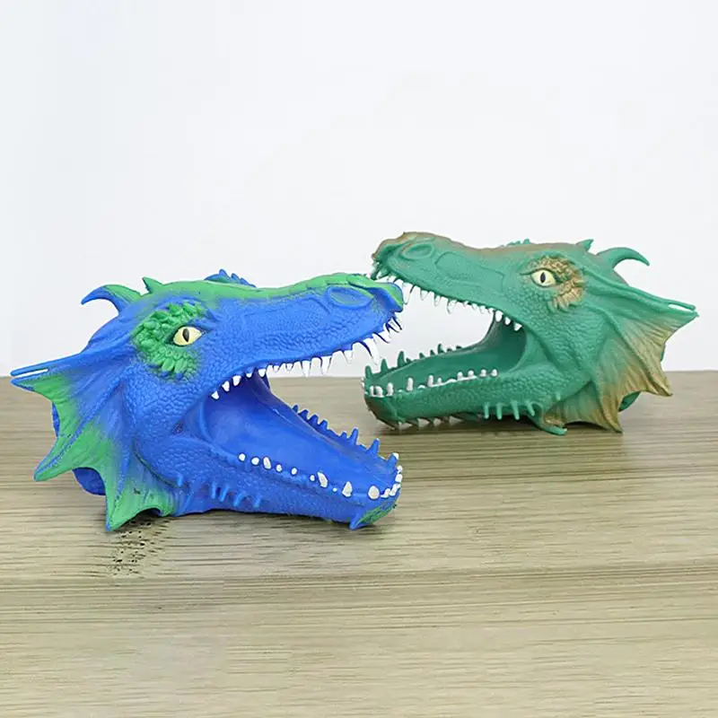 Marionetas de mano de animales de dinosaurio para niños pequeños, marionetas de mano divertidas, marionetas de Historia de dedo, muñecas Kawaii, juguetes educativos para bebés, regalos de cumpleaños