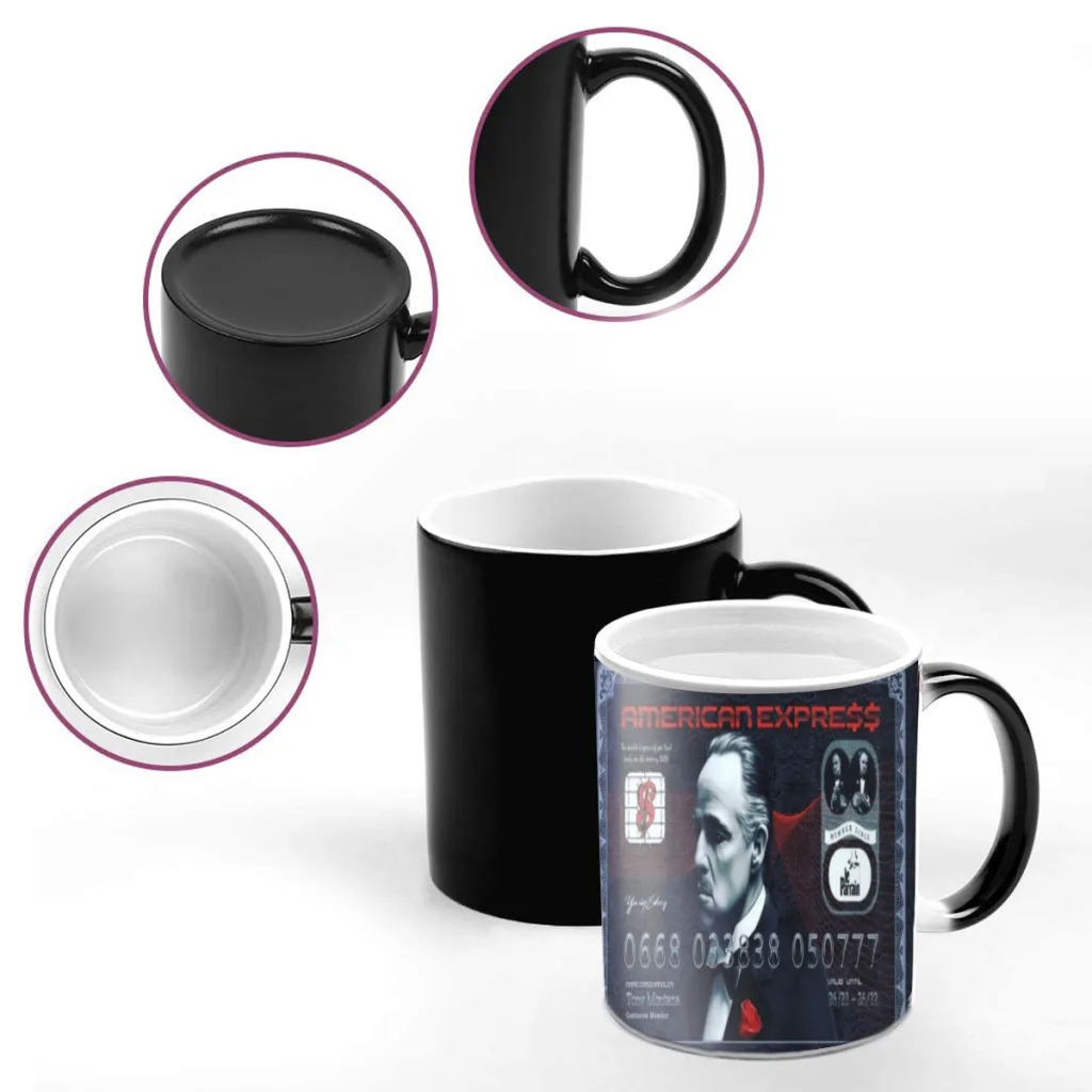 Godfather-American-Express-Graffiti-One Piece Coffee Mugs And Mug Creative Color Change Tea Cup Ceramic Milk Cups Novelty Gifts