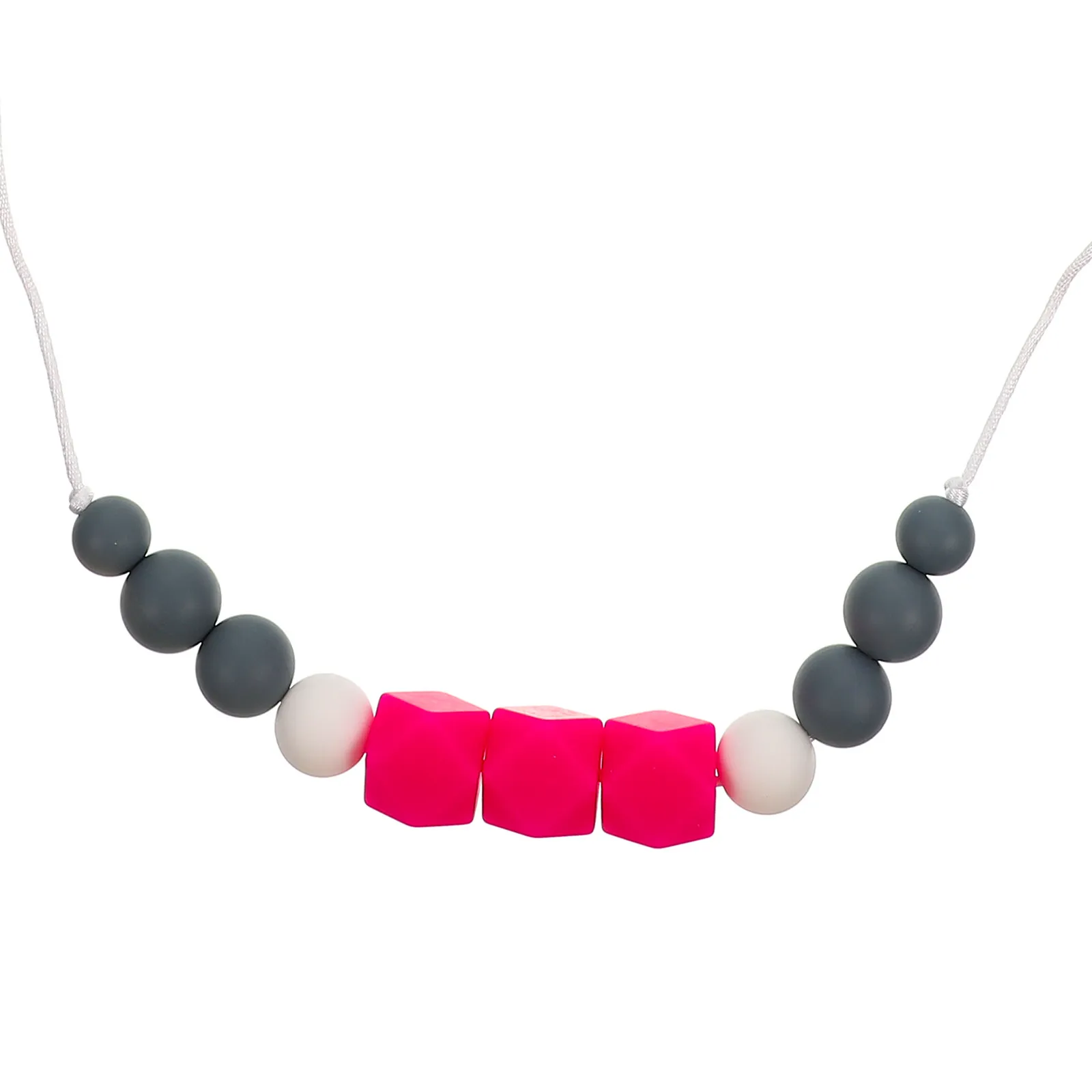 Baby Silicone Teething Necklace Food Grade Infant Chewing Pendant Soothing Pain Relief Teething Necklace for Baby Girl