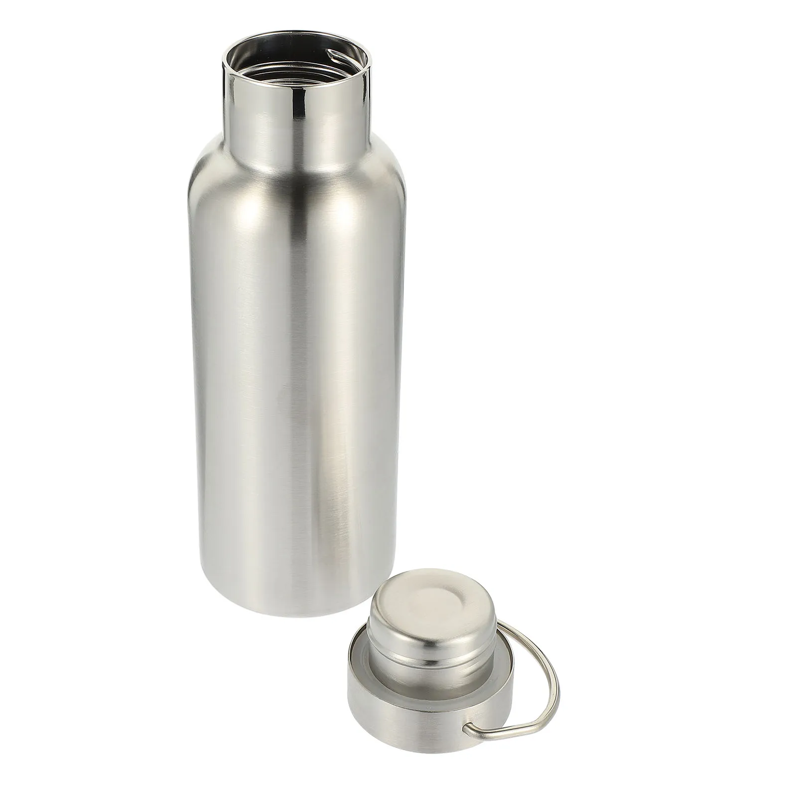 

Stainless Steel Portable Insulated Vacuum Bottle Durable Heat Cold Preservation Outdoor Sports Drink Container With Handle