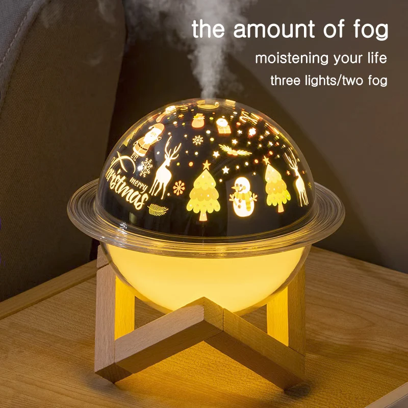 Creative LED projection light USB planet humidifier Christmas star ambient light humidifier bedroom hydration humidifier