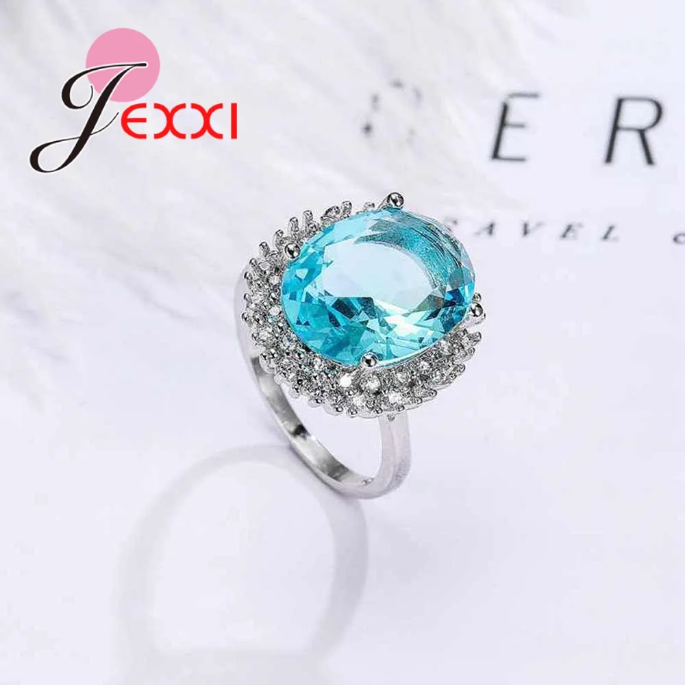 Big Promotion Exquisite 925 Sterling Silver Micro Inlay Blue Green AAA Cubic Zircon Couple Knuckle Rings Anillos