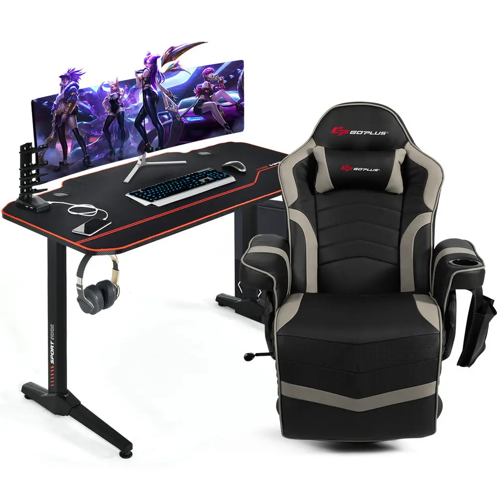 Costway Gaming Desk &Chair Set 55