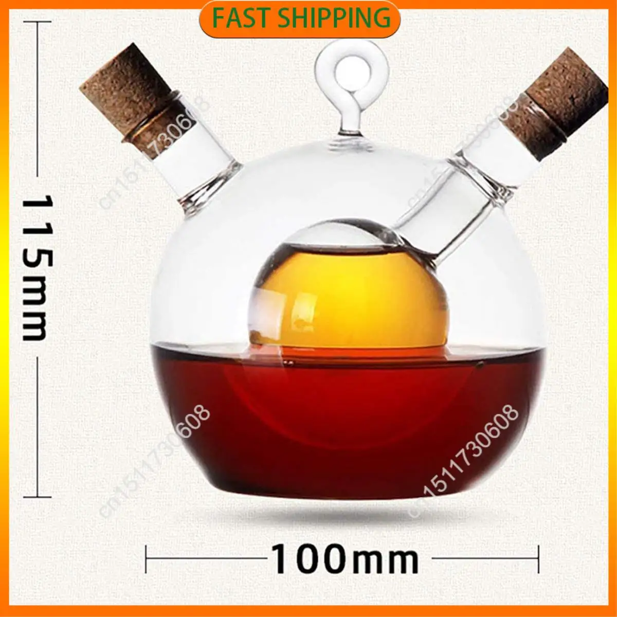 Buy Now Olive Oil And Vinegar Dispenser 2 In 1 Kitchen Glass Bottle Oil And Vinegar Bottle With Cork Stopper