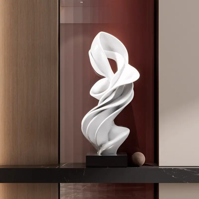 Abstract art sculpture floor-to-ceiling ornament living room corridor entrance light luxury high-end hotel lobby decoration