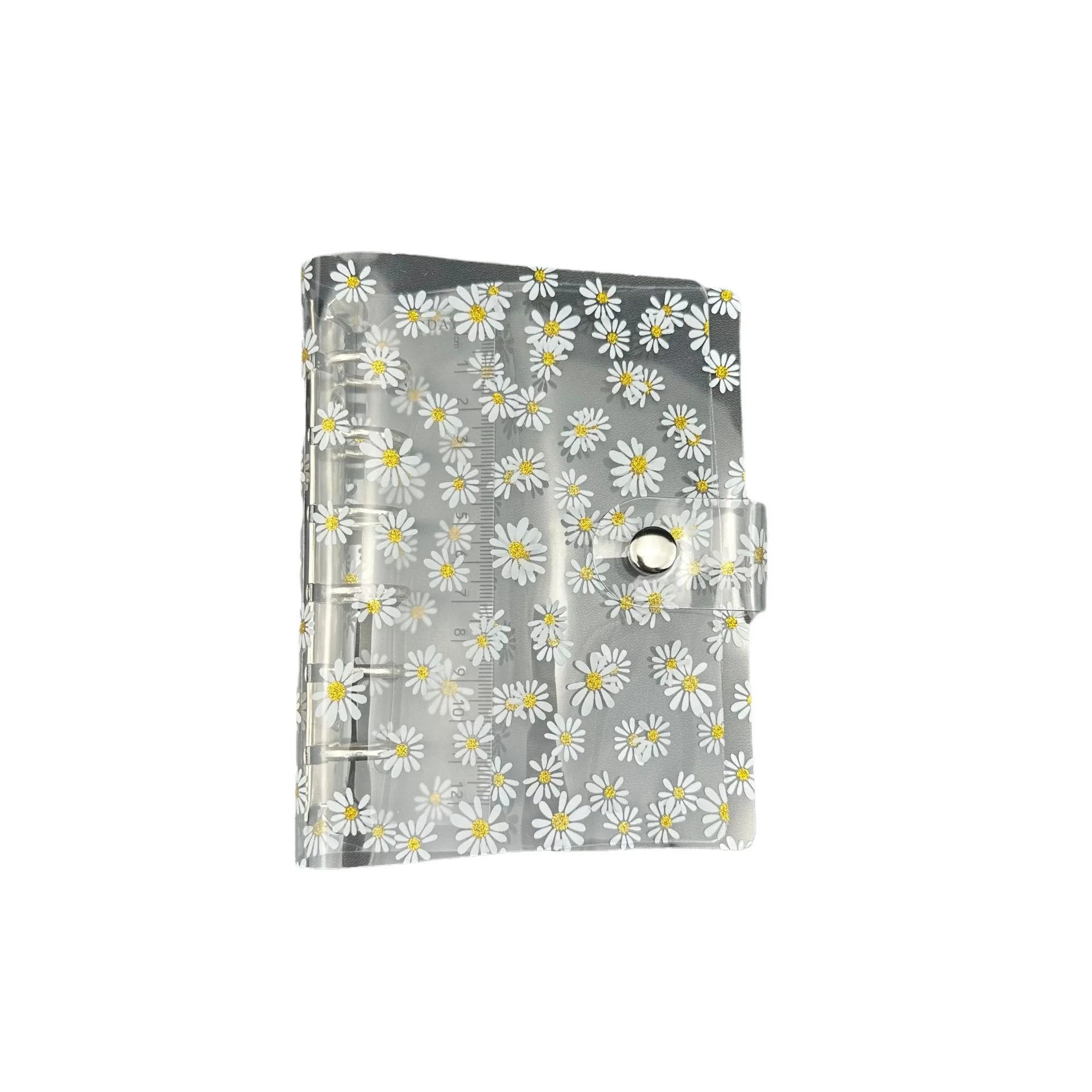 Handbook notebook transparent PVC shell A5/A6/A7 loose-leaf folder cover cute little daisy