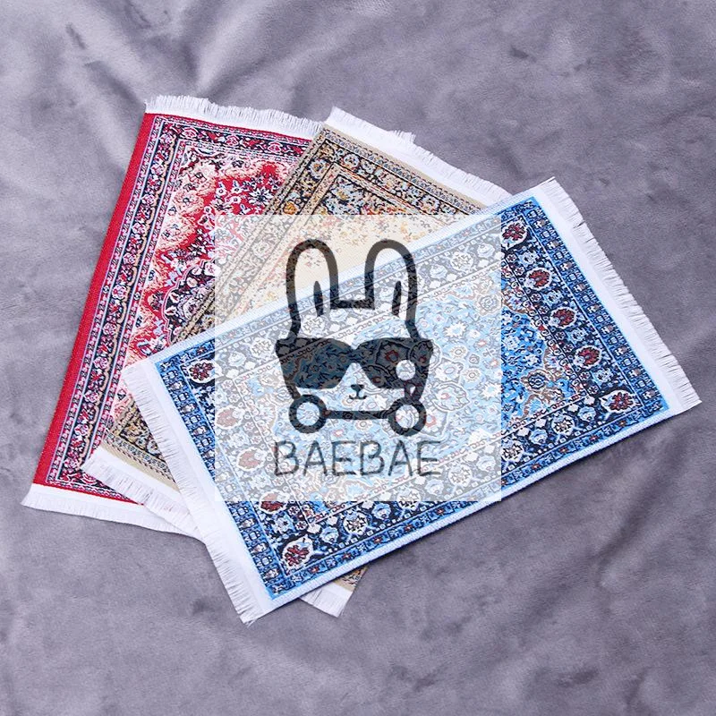 الأزهار نمط حصيرة ديكور المنزل الصغير النمط التركي مصغرة النسيج البساط دمية السجاد إكسسوارات دمي أغطية الأرضيات #1