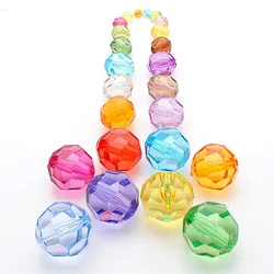 500 Gram 6--14MM Hunky Clear Acrylic Faceted Beads For Handmade Jewelry Necklace/Earring DIY Making/Jewelry Accessories
