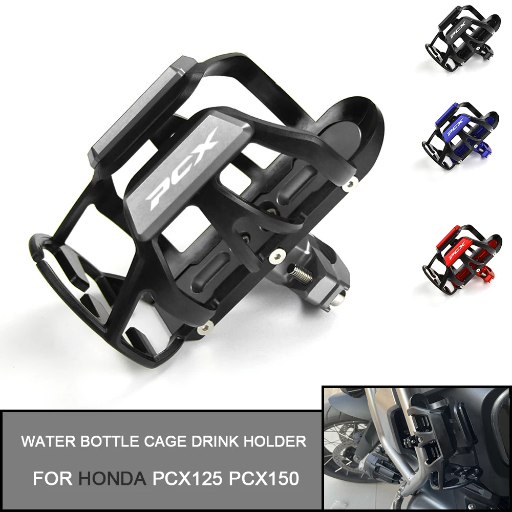 

For Honda PCX125 PCX150 PCX 125 150 pcx 125 150 Universal CNC Motorcycle Beverage Water Bottle Cage Drink Cup Holder Sdand Mount