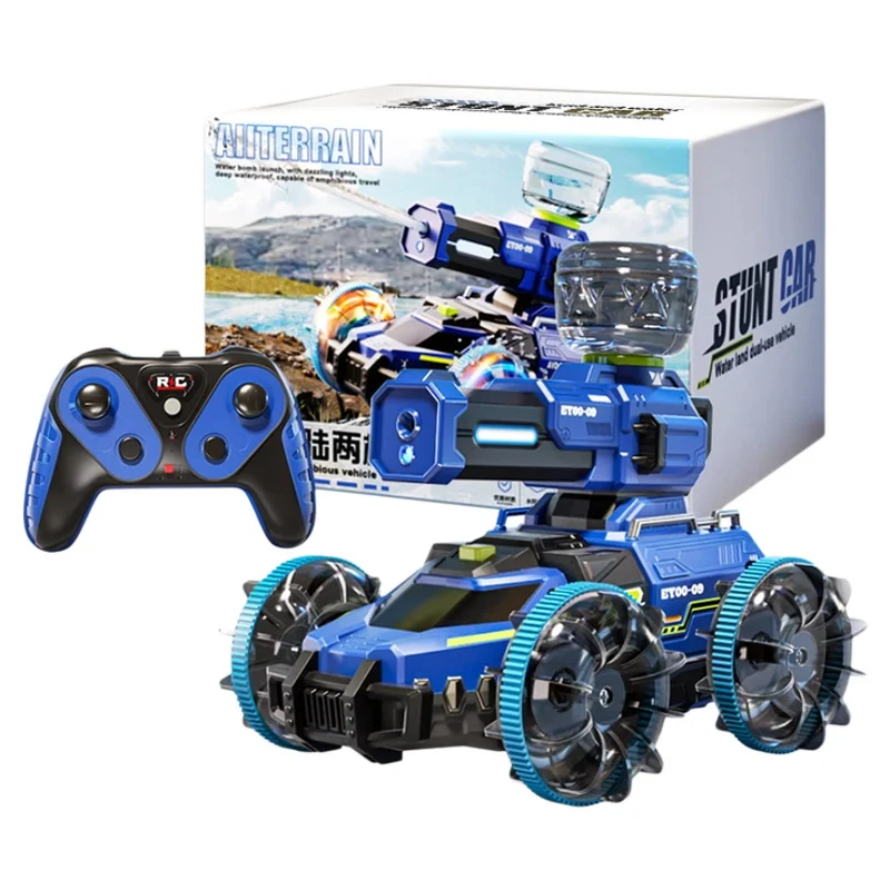 2.4G RC سيارة الذاتي امتصاص ارتفاع ضغط مدفع المياه التحكم عن بعد برمائية على الطرق الوعرة مركبة تسلق حيلة سيارة ألعاب مياه هدية