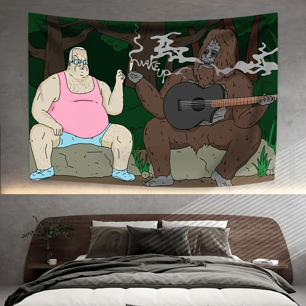 VIKAMA 1pc of Humorous Animal Tapestry Featuring a Cartoon Orangutan, Ideal for Home Decor, Wall Hanging in Bedroom Dorms