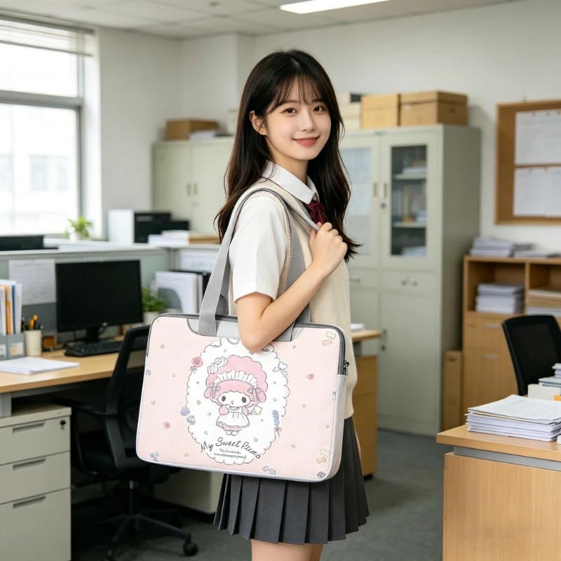 

Сумка для ноутбука Hello Kitty Kuromi MyMelody, сумка через плечо, портфель, сумка для хранения, подходит для Macbook Air Pro 13, 14, 15, 16 дюймов, подарок