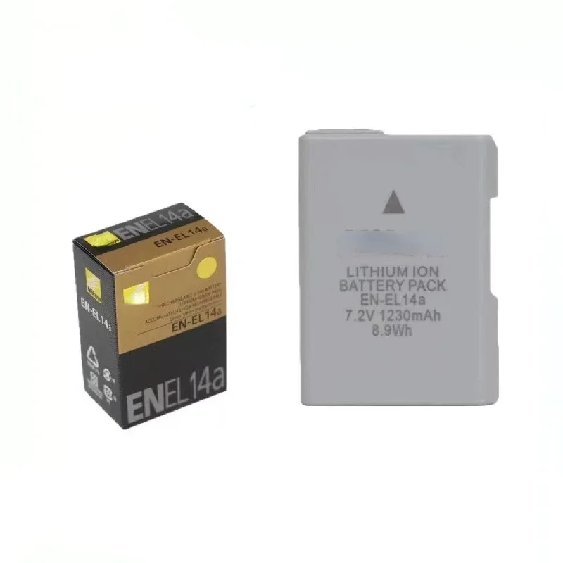 

100%Original 1230mAh for EN-EL14a DF D3100 D3200 D3400 D5100 D5200 D5300 D5500 P7000 P7100 P7700 MH-24CH Camera Battery Charger