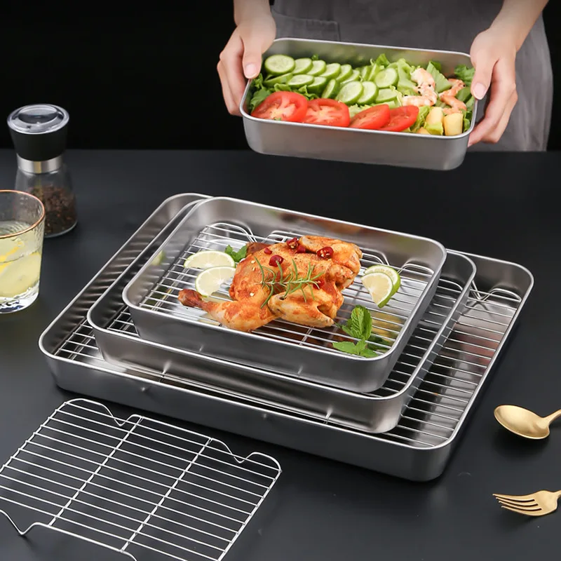 Oven Drip Pan with Drain Holes, Prevents Splatter & Grease. 29x23cm, Non-Stick, for Roasting