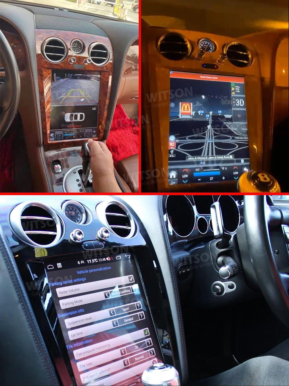 

Автомобильный мультимедийный плеер CarPlay BT на Android 13, 12,1 дюйма, для Bentley Flying прямо Continental 2004-2012, дополнительные 360 камеры